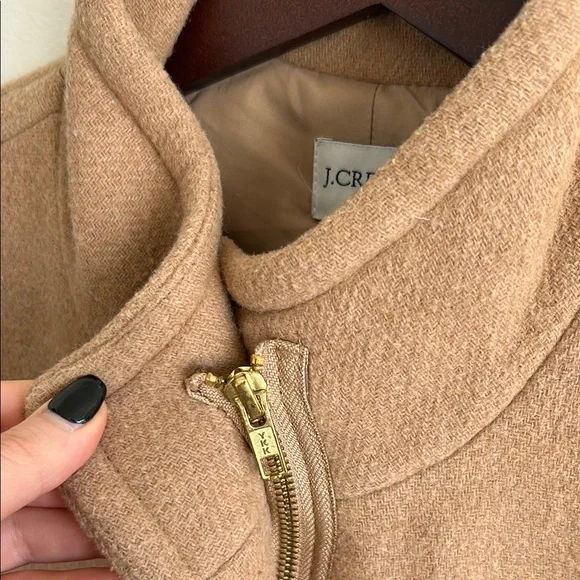 J. Crew City Coat in Heather Acorn, Size 2 - Picture 3 of 8